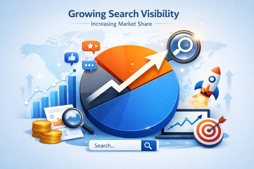 Growing search visibility diagram